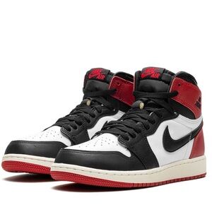 Jordan High-Top Sneakers - Black, White, Red